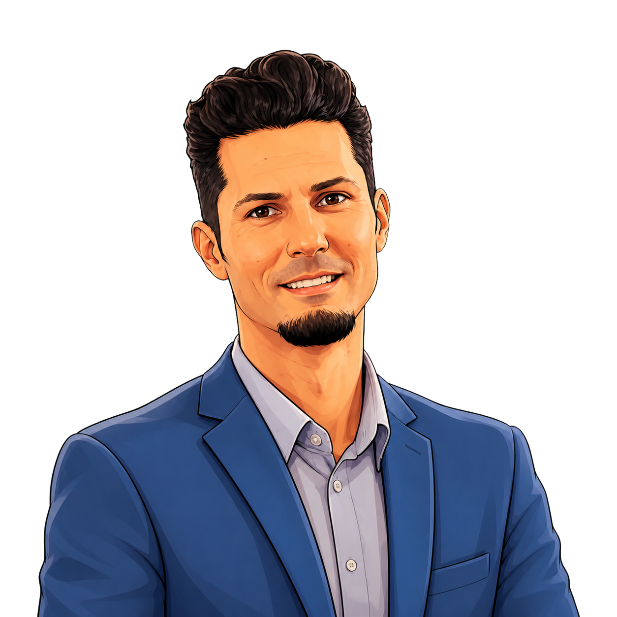 Retrato ilustrado de Carlos Blé